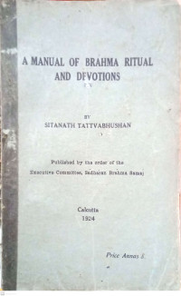 A Manual of Brahma Ritual and Devotions