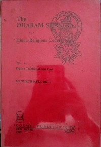 The Dharam Shastra : Hindu Religious Codes Vol 2